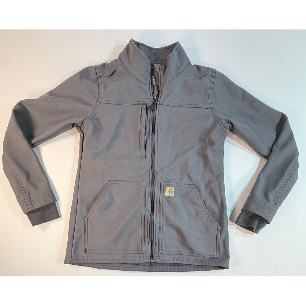 Carhartt Modern Fit Softshell Jacket Gray Full Zip Fleece Lined Small 100237
